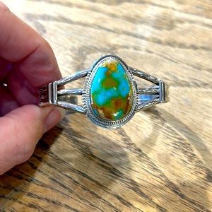 King Manassa Turquoise, sterling silver bracelet